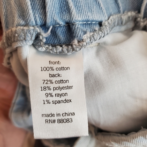 SO Denim Skirt Juniors 11 Paperback‎ Belted Cotton Light Wash Raw Hem - Picture 4 of 8